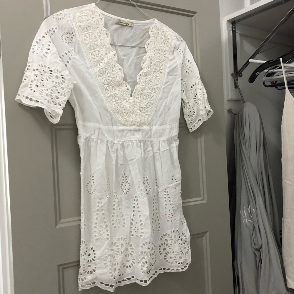 Boutique White Eyelet Tunic